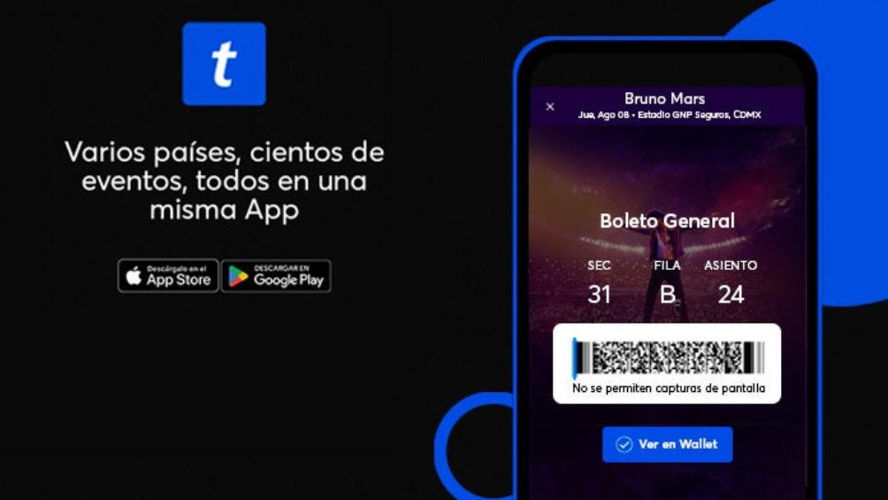 La aplicación te permitirá conseguir boletos de eventos de cualquier parte del mundo