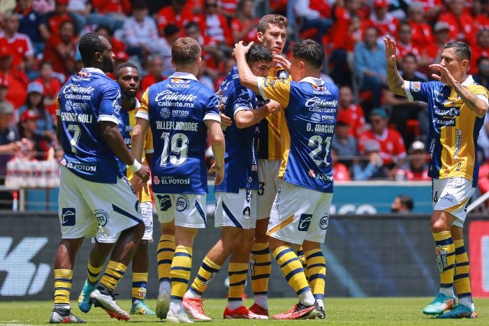 Atlético de San Luis en el juego contra Toluca