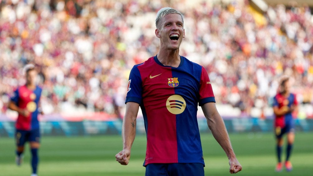 Dani Olmo ha marcado dos goles en sus primeros dos partidos con el Barça