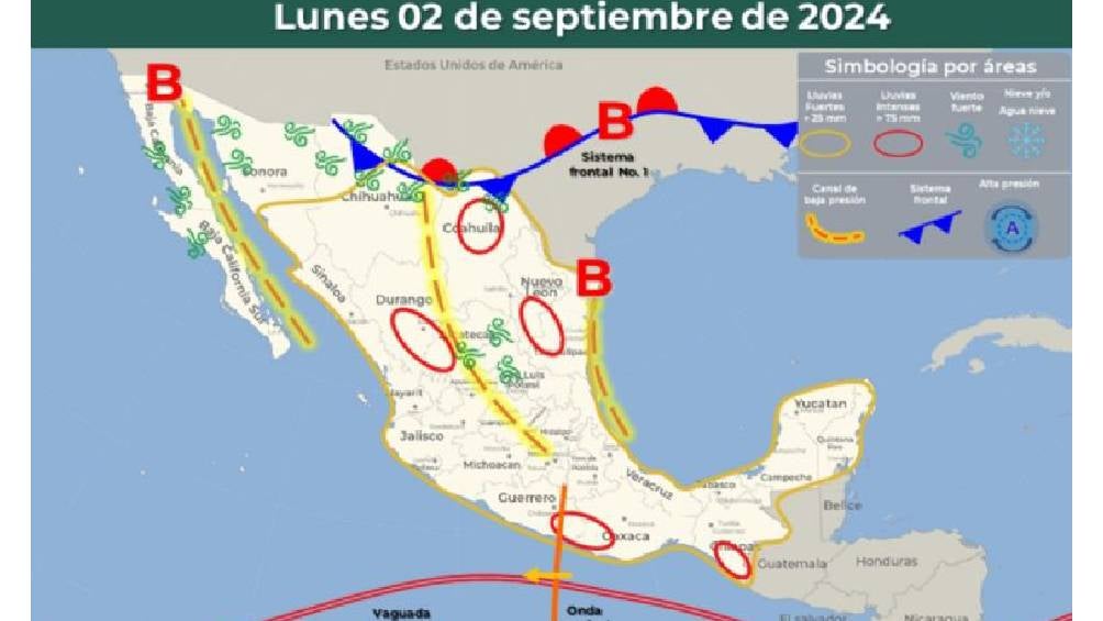 Este lunes también tendrá influencia la onda tropical 20 en el clima.