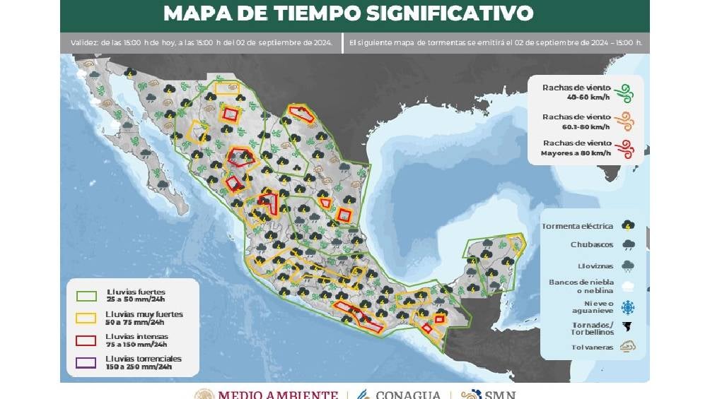 En estos estados de la república se prevén lluvias. ¡Infórmate! 