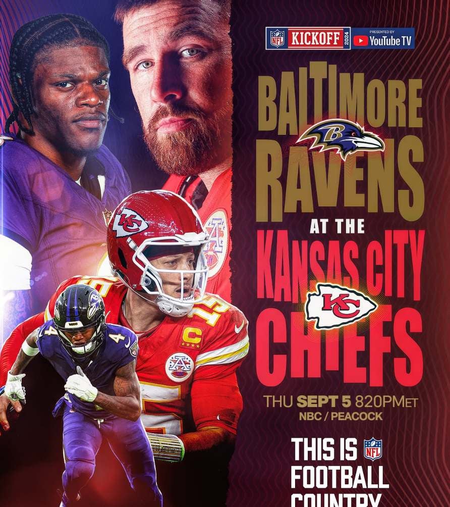 Ravens vs Chiefs es el duelo que abre la temporada