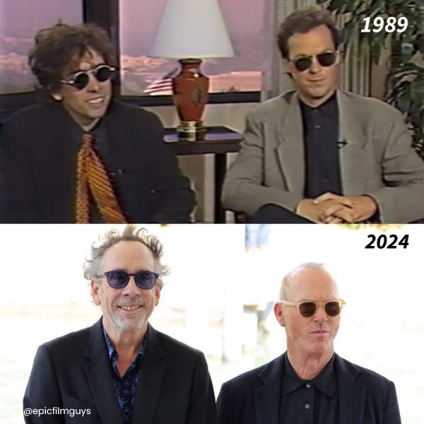 Tim Burton y Michael Keaton a través de los años