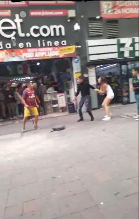 En plena centro de Guadalajara se armó la pelea.