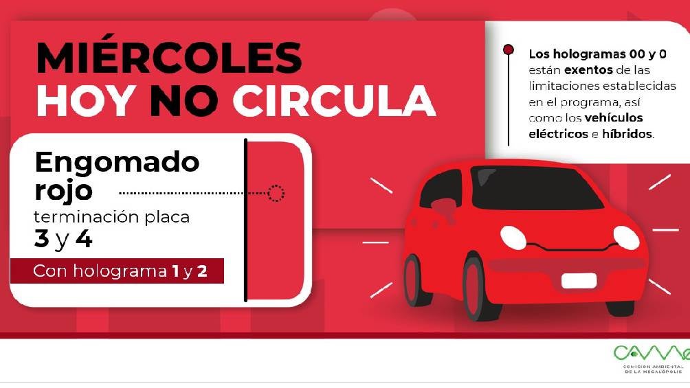 Estos son los vehículos que no circulan los miércoles. 