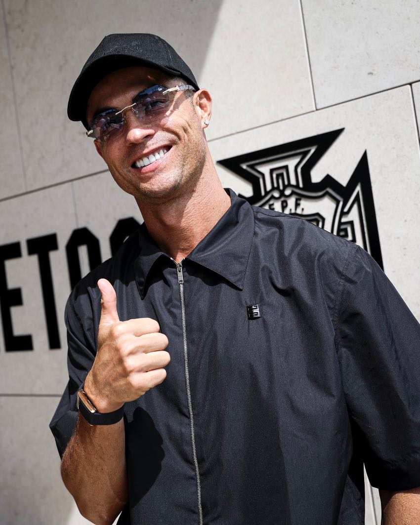 CR7 en entrenamiento con Portugal