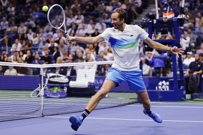 Medvedev en el juego vs Sinner en US Open