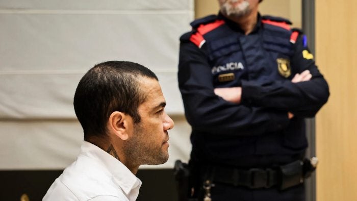 Dani Alves durante su juicio