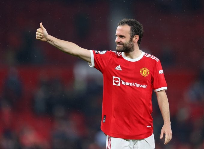 Juan Mata en su paso por el Manchester United