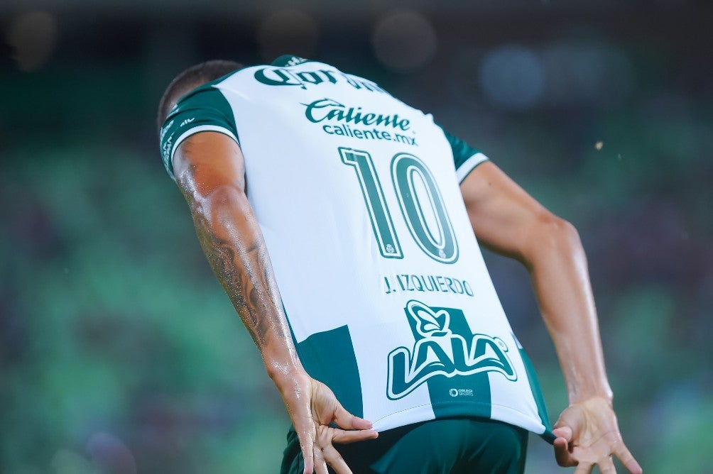 Franco Fagúndez en partido con Santos