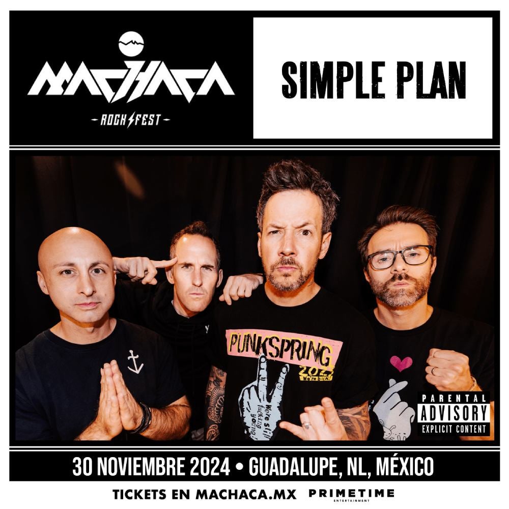 Simple Plan también llegara a Nuevo León.