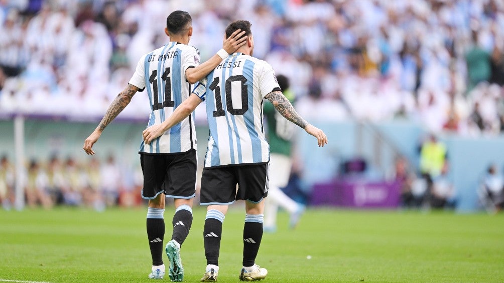 Lionel Messi junto a Di Maria