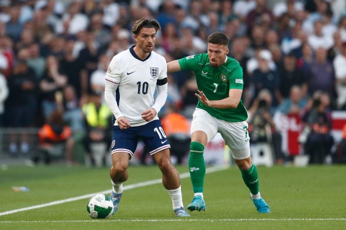 Jack Grealish durante el partido