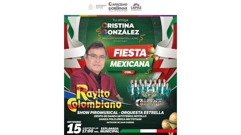 Rayito Colombiano se presentará en el municipio de La Paz. 