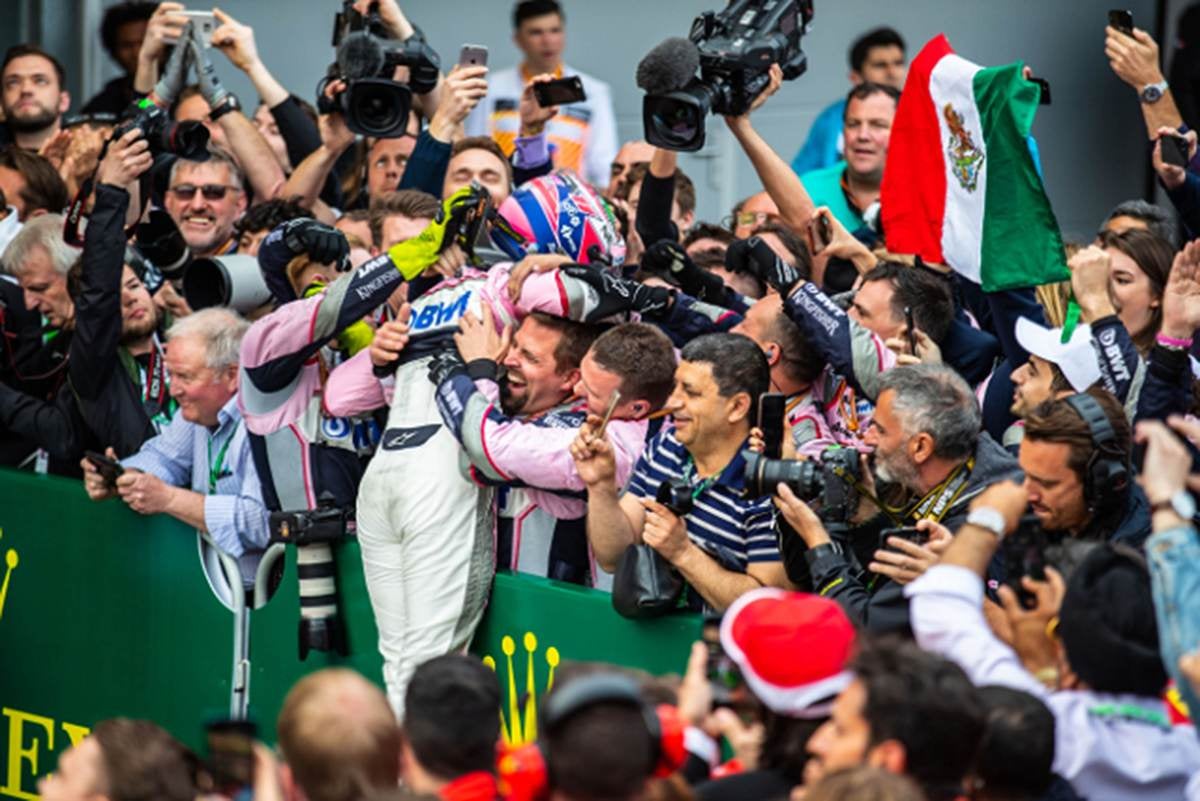 El primer podio de Checo en Bakú con Force India 