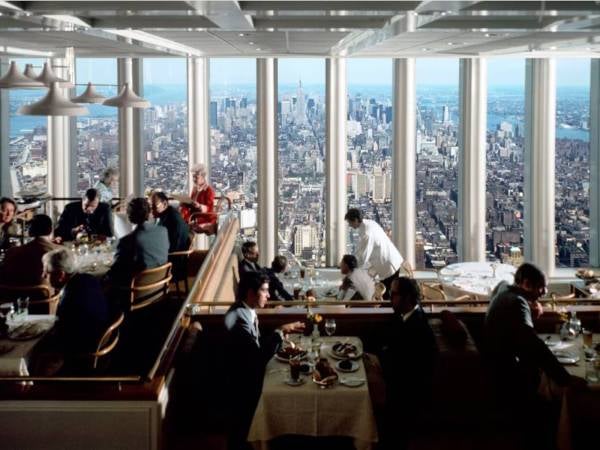 Así se veía uno de los restaurantes dentro de una de las Torres Gemelas