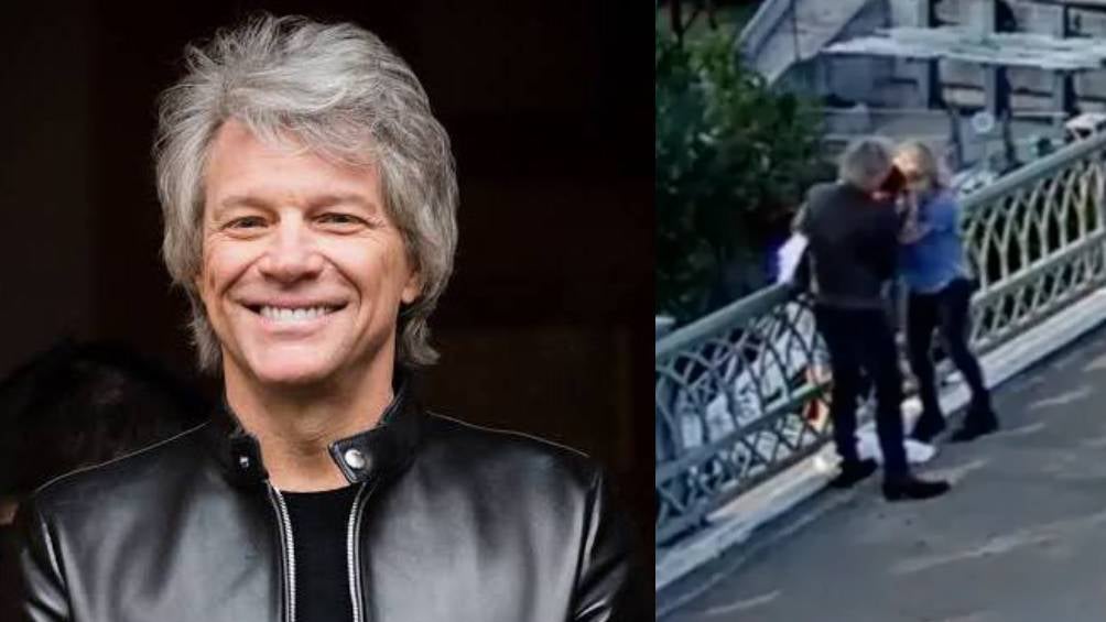 ¡Héroe! Bon Jovi salva a mujer de querer aventarse de un puente