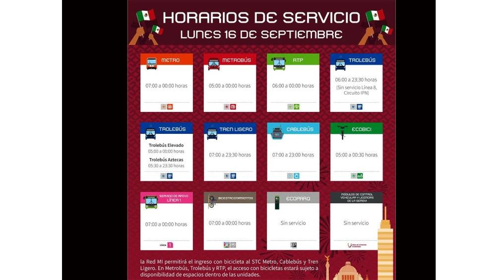 Conoce los horarias para estos próximos días festivos. 