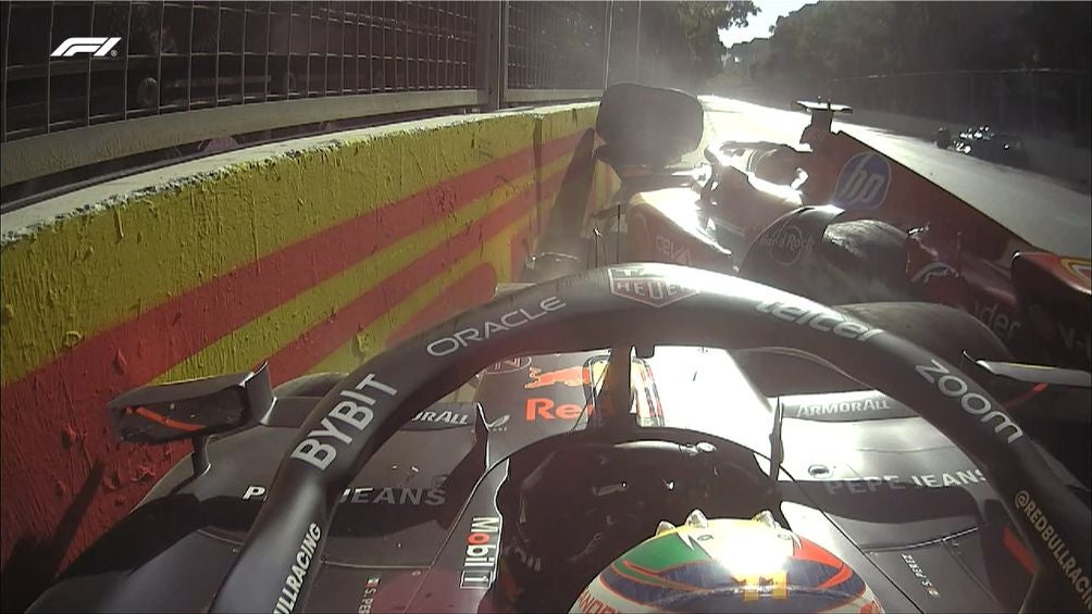 La vista de Checo tras el incidente