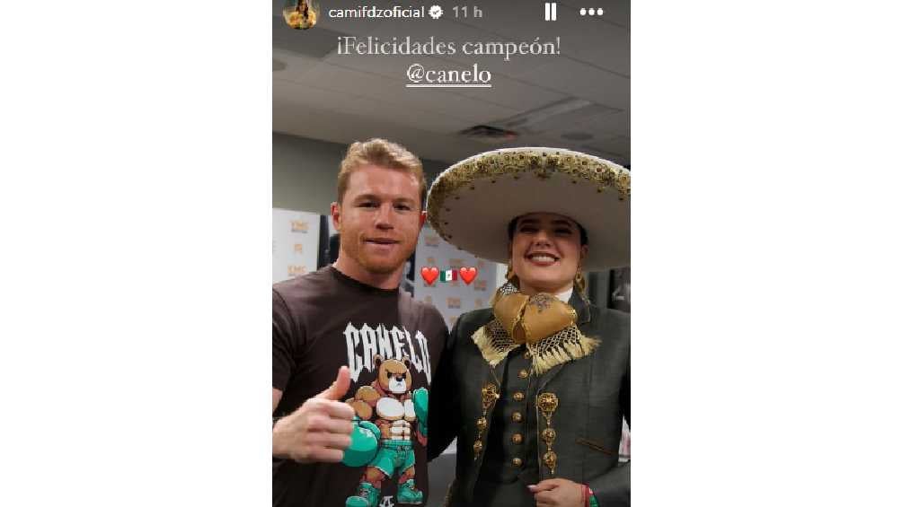 Camila felicitó al Canelo por su triunfo, pero no se disculpó por su error. 