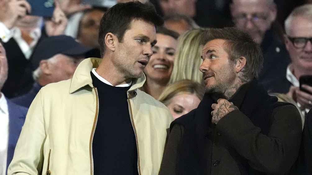 Beckham y Brady fueron al estadio