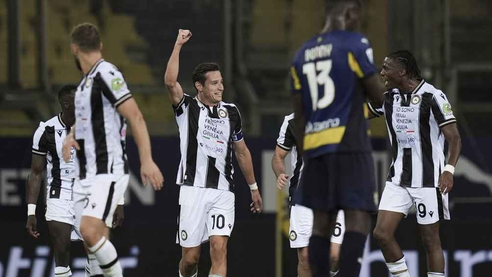 Udinese remonta para vencer al Parma y ya son líderes de la Serie A