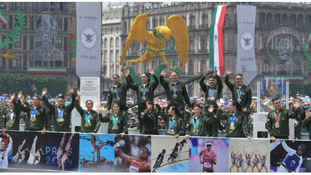 Medallistas olímpicos y deportistas de alto rendimiento formaron parte del desfile. 