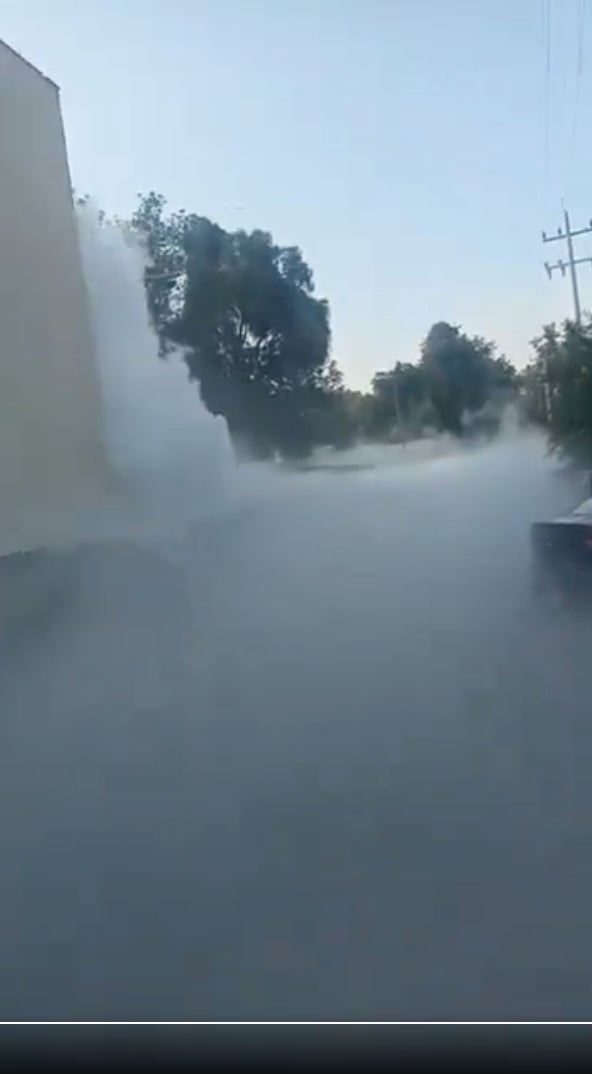 La nube blanca que se formó hizo que evacuaran a pacientes y trabajadores.