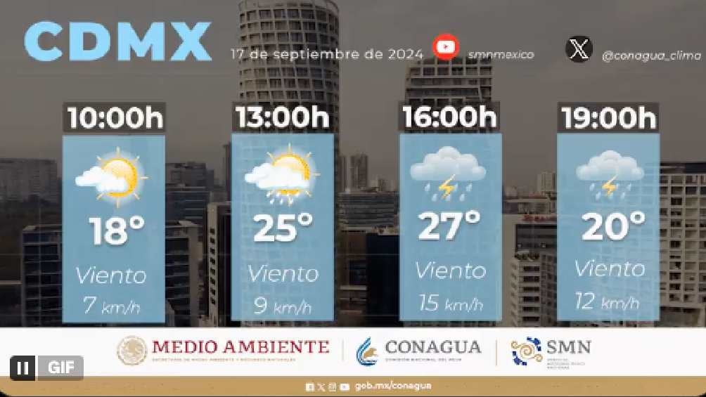 El mal clima persistirá en la CDMX hoy martes 17 de septiembre. 