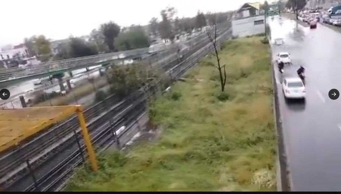 Fueron dos los árboles que cayeron sobre las vías del Metro.