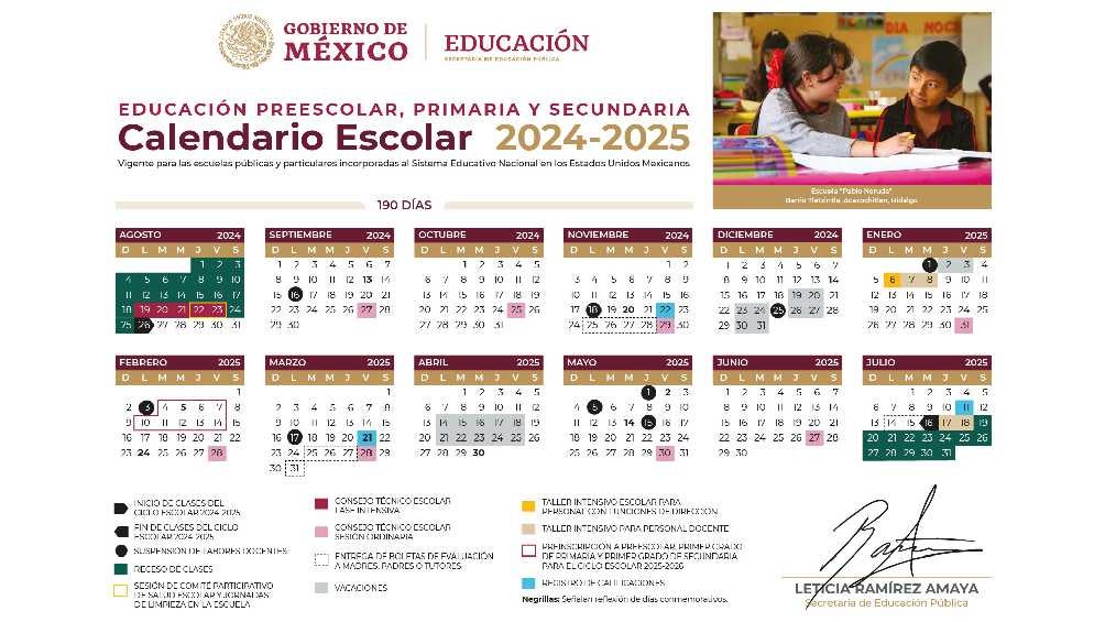 El calendario de la SEP tiene marcado para el día 27 junta del Consejo Técnico. 