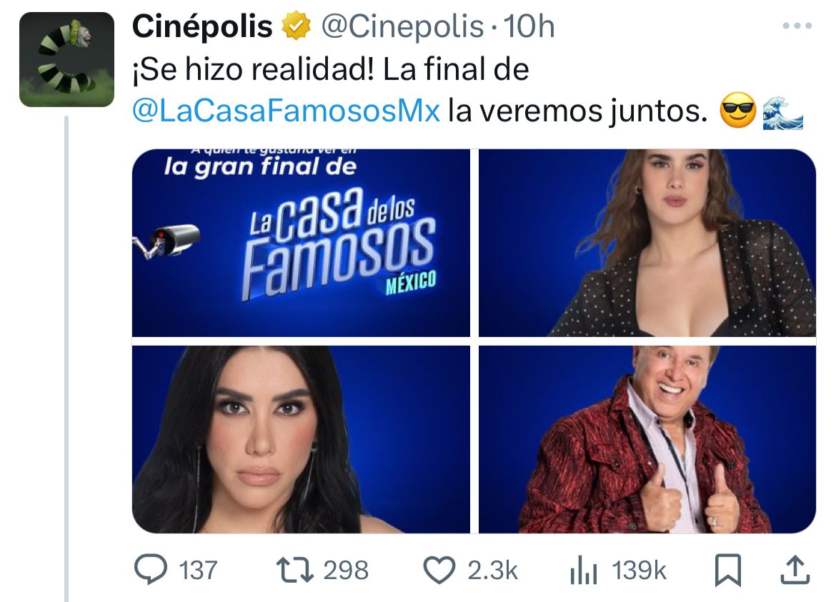 Mediante sus redes sociales ambas cadenas anunciaron que trasmitirán el reality. 