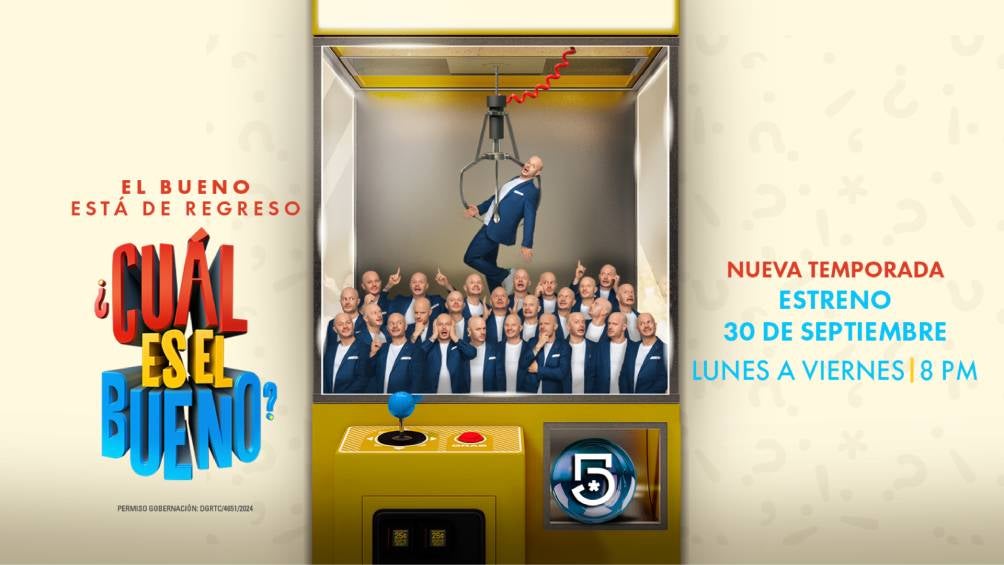 ¿Cuál es el bueno? se estrena el 30 de septiembre a las 8 por el canal 5. 