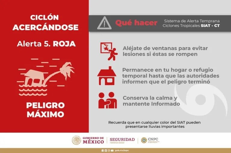 El Gobierno anuncia alerta roja de peligro máximo por el huracán