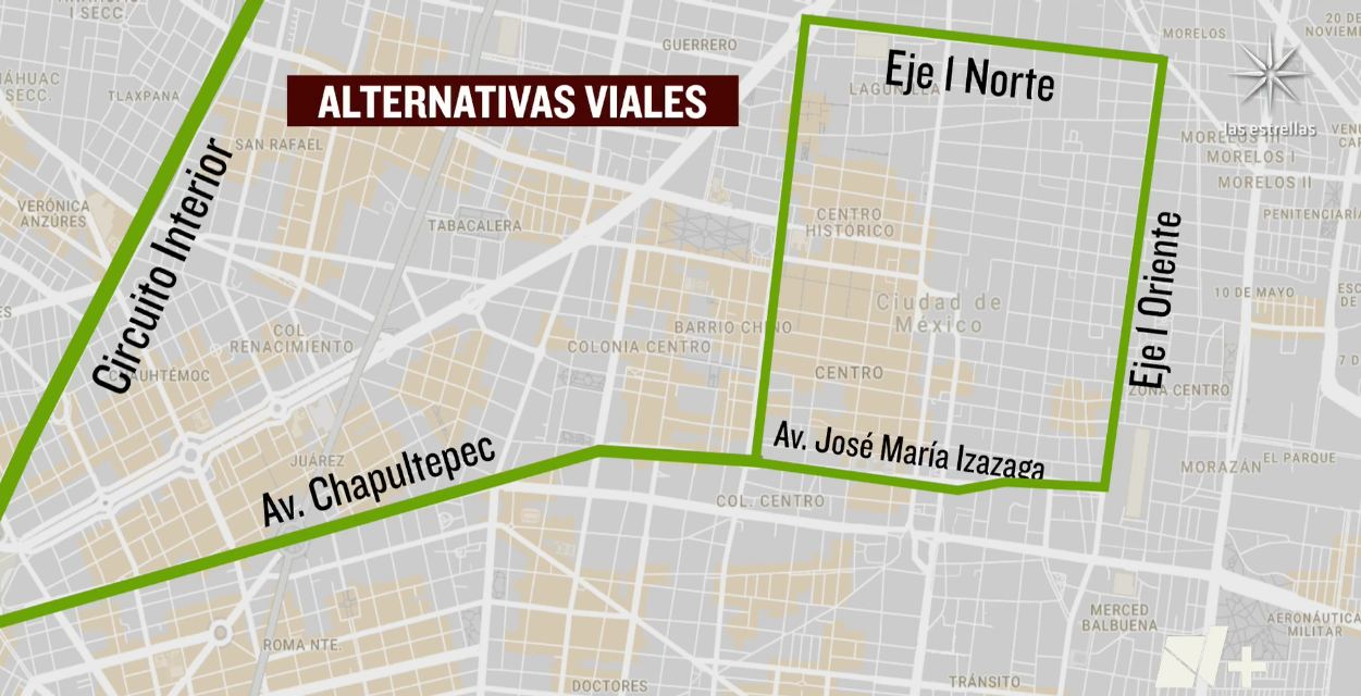 Las vías alternas para evitar pasar por el centro de la CDMX.