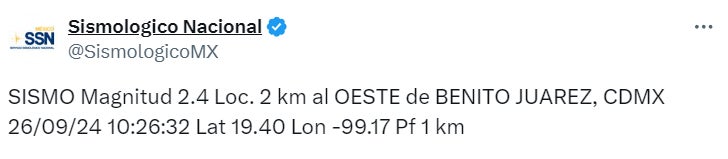 Ahora el movimiento fue de 2.4 grados.