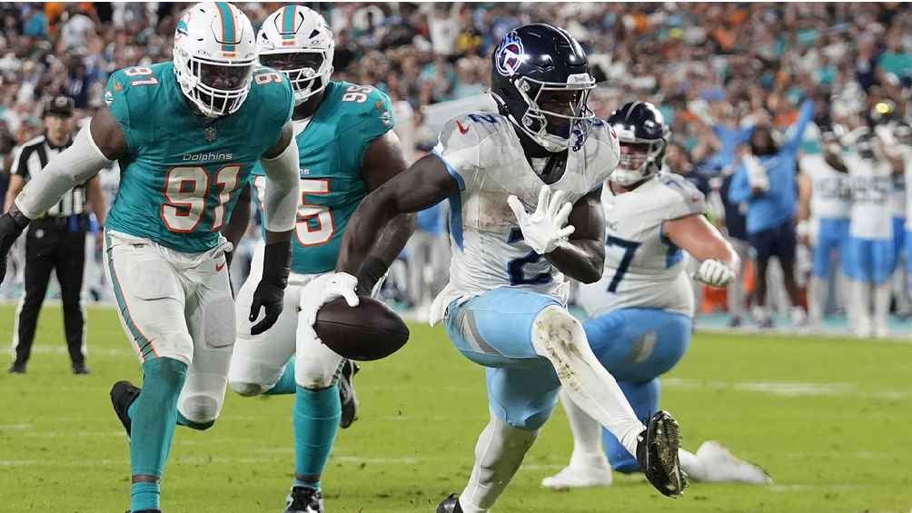 Tennessee Titans consiguen su primera victoria de la temporada ante los Miami Dolphins