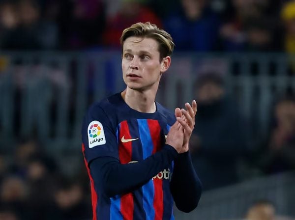 De Jong en un partido del Barcelona