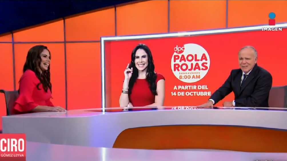 Ciro Gómez Leyva le dio la bienvenida a Paola Rojas a Imagen Televisión. 