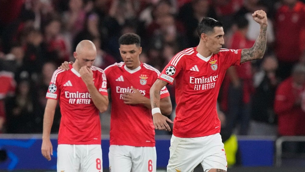 Benfica celebra la victoria 