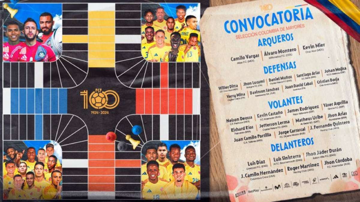 Estos son los convocados con los Cafeteros para la Fecha FIFA