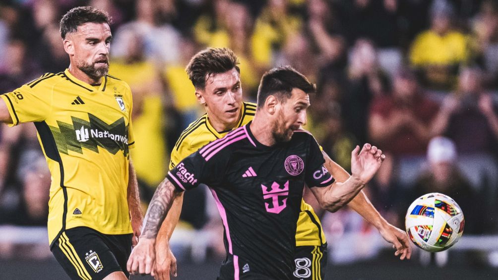 Messi en el partido ante el Columbus Crew