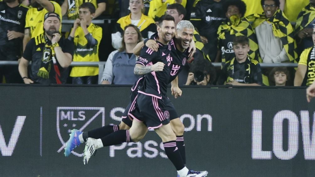 Messi celebra uno de sus goles