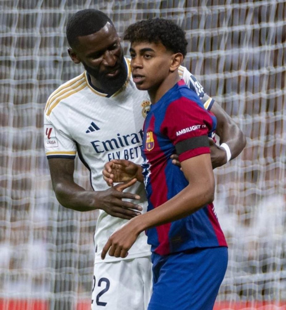 Rüdiger y Lamine Yamal en El Clásico 