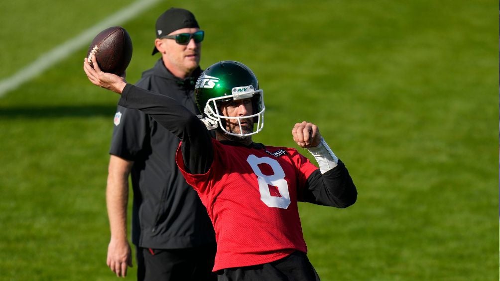 Rodgers durante un entrenamiento