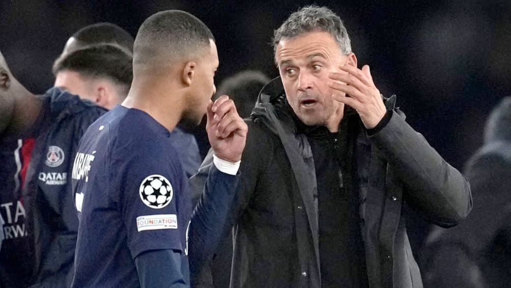 Mbappé con Luis Enrique