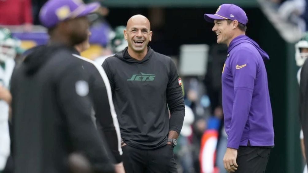 Saleh en el partido entre Vikings y Jets en Londres