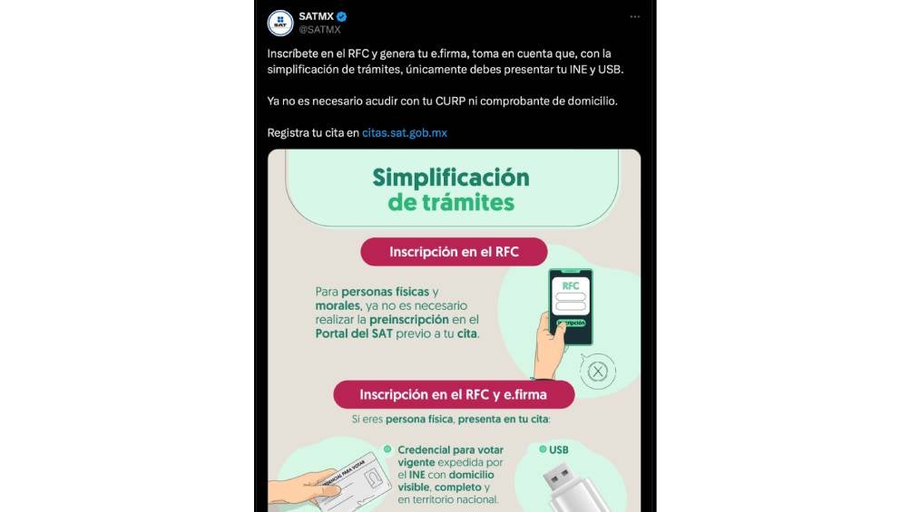 Con el objetivo de agilizar los trámites el SAT ya no pedirá la CURP. 