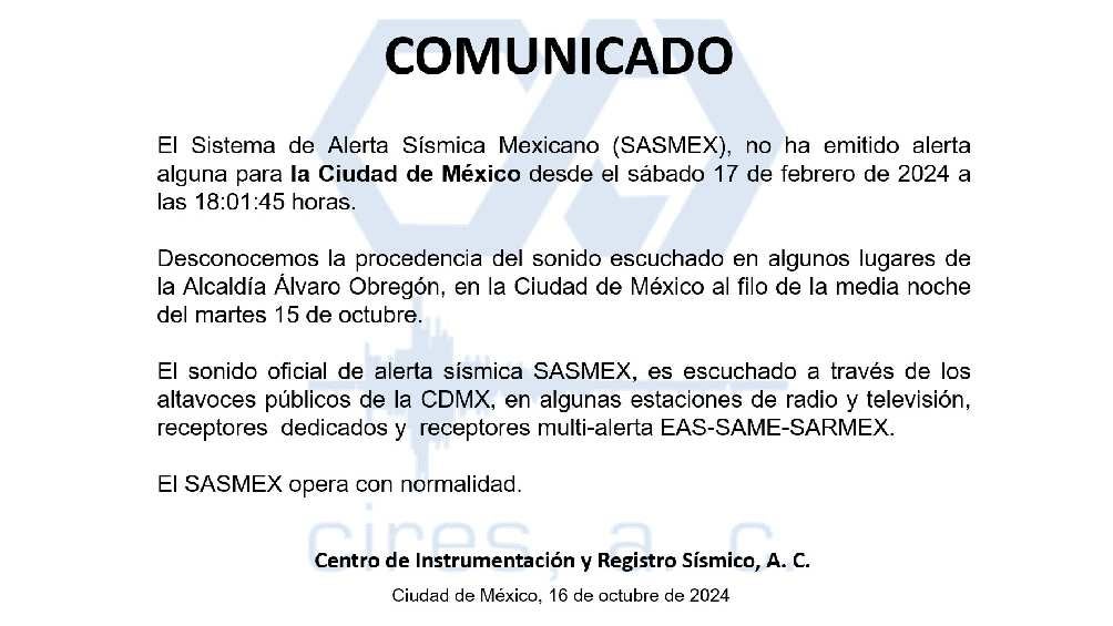 La emprese proveedora del servicio negó que se activara la alerta sísmica. 