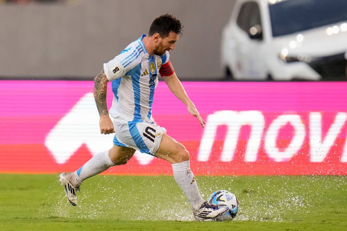 Lionel en partido de eliminatorias 